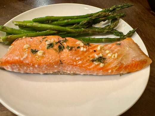 Grilled Lemon Herb Salmon with Asparagus