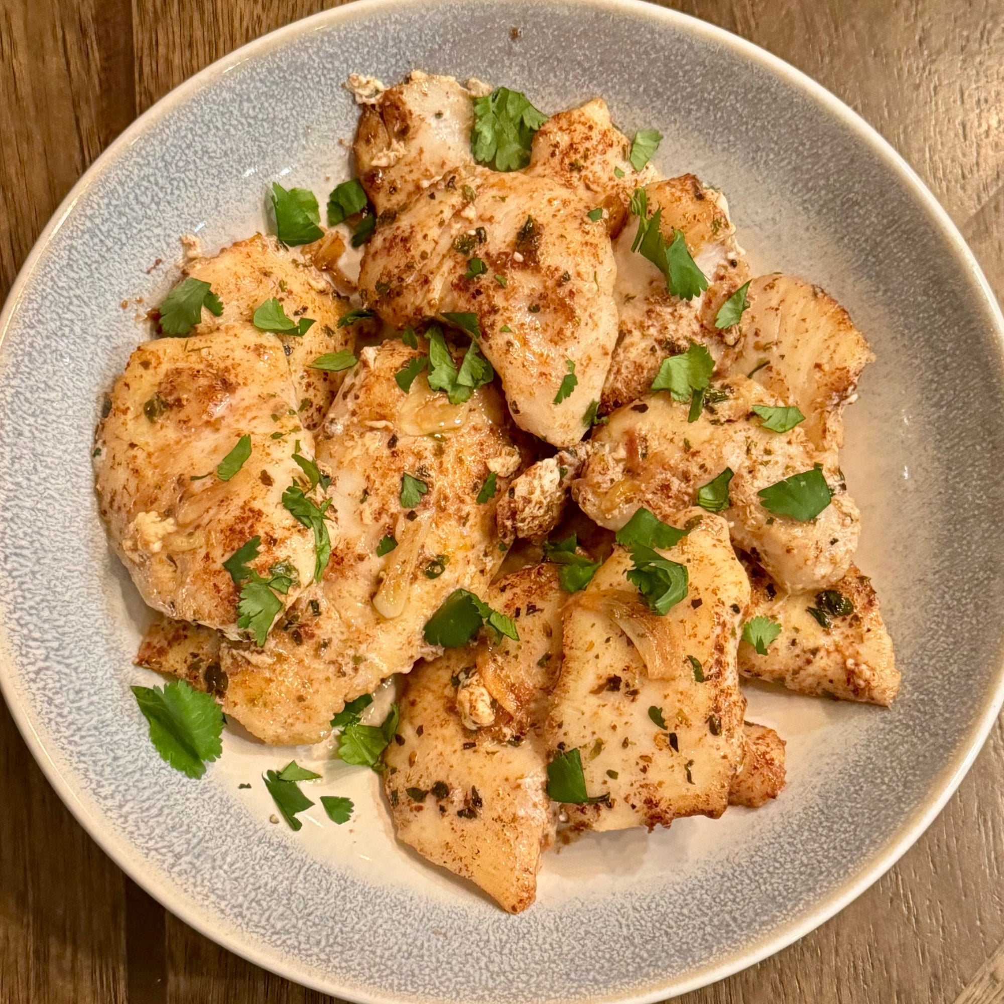 Garlic Butter Halibut Cheeks